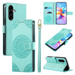 Custodia per telefono in ecopelle con cinturino e chiusura magnetica a totem in rilievo., For Galaxy A57 5G, For Galaxy A37 5G, For Galaxy A27 5G