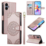 Custodia per telefono in ecopelle con cinturino e chiusura magnetica a totem in rilievo., For Galaxy A17 / A16 / A26 5G, For Galaxy A06 / A07 4G / 5G, For Galaxy A56 5G