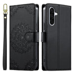 Custodia per telefono in ecopelle con cinturino e chiusura magnetica a totem in rilievo., For Galaxy A36 5G, For Galaxy A15 4G / 5G, For Galaxy A55 5G