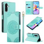 Custodia per telefono in ecopelle con cinturino e chiusura magnetica a totem in rilievo., For Galaxy A36 5G, For Galaxy A15 4G / 5G, For Galaxy A55 5G
