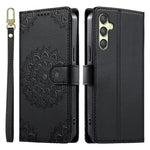 Custodia per telefono in ecopelle con cinturino e chiusura magnetica a totem in rilievo., For Galaxy A25 5G Global, For Galaxy A24 4G, For Galaxy A14 4G / 5G
