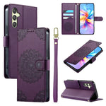 Custodia per telefono in ecopelle con cinturino e chiusura magnetica a totem in rilievo., For Galaxy A25 5G Global, For Galaxy A24 4G, For Galaxy A14 4G / 5G
