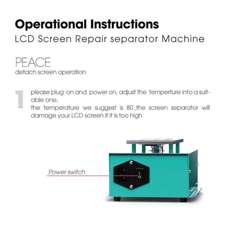 Macchina per separazione schermi LCD touch screen 7" con pompa vu