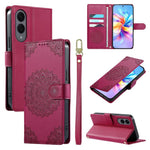Custodia per telefono in ecopelle con cinturino e chiusura magnetica a totem in rilievo., For Galaxy S25 Edge 5G, For Galaxy S25 5G / S24 5G, For Galaxy S25+ 5G / S24+ 5G