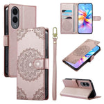 Custodia per telefono in ecopelle con cinturino e chiusura magnetica a totem in rilievo., For Galaxy S25 Edge 5G, For Galaxy S25 5G / S24 5G, For Galaxy S25+ 5G / S24+ 5G