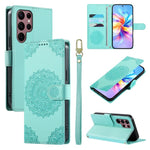 Custodia per telefono in ecopelle con cinturino e chiusura magnetica a totem in rilievo., For Galaxy S23 5G, For Galaxy S20 FE, For Galaxy S22 Ultra 5G