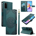 Custodia per telefono in ecopelle con cinturino e chiusura magnetica a totem in rilievo., For Galaxy S20 Ultra 5G, For Galaxy S20+ 5G, For Galaxy S20