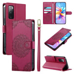 Custodia per telefono in ecopelle con cinturino e chiusura magnetica a totem in rilievo., For Galaxy S23 5G, For Galaxy S20 FE, For Galaxy S22 Ultra 5G