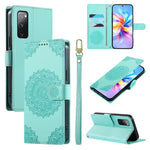 Custodia per telefono in ecopelle con cinturino e chiusura magnetica a totem in rilievo., For Galaxy S23 5G, For Galaxy S20 FE, For Galaxy S22 Ultra 5G
