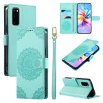 Custodia per telefono in ecopelle con cinturino e chiusura magnetica a totem in rilievo., For Galaxy S20 Ultra 5G, For Galaxy S20+ 5G, For Galaxy S20
