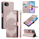 Custodia per telefono in ecopelle con cinturino e chiusura magnetica a totem in rilievo., For iPhone 17e / 16e, For iPhone 17 Pro Max, For iPhone 17 Pro