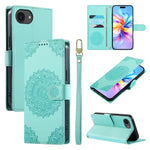 Custodia per telefono in ecopelle con cinturino e chiusura magnetica a totem in rilievo., For iPhone 17e / 16e, For iPhone 17 Pro Max, For iPhone 17 Pro