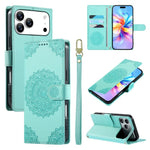 Custodia per telefono in ecopelle con cinturino e chiusura magnetica a totem in rilievo., For iPhone 17e / 16e, For iPhone 17 Pro Max, For iPhone 17 Pro