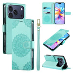 Custodia per telefono in ecopelle con cinturino e chiusura magnetica a totem in rilievo., For iPhone 17e / 16e, For iPhone 17 Pro Max, For iPhone 17 Pro
