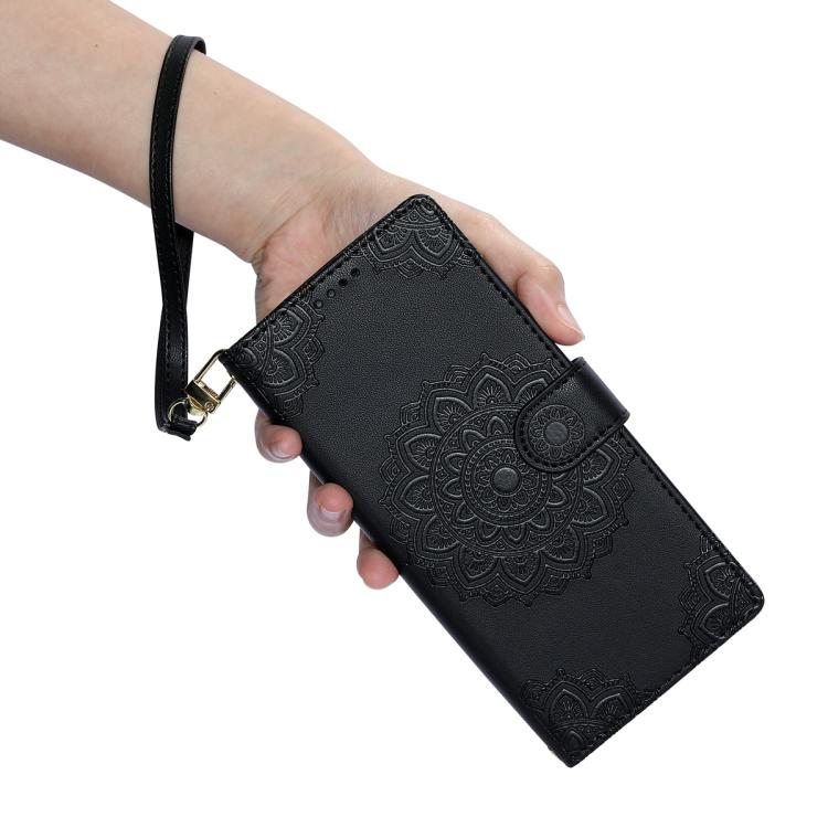 Custodia per telefono in ecopelle con cinturino e chiusura magnetica a totem in rilievo., For iPhone 17, For iPhone Air, For iPhone 16 Pro Max