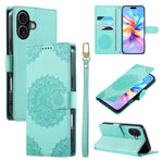 Custodia per telefono in ecopelle con cinturino e chiusura magnetica a totem in rilievo., For iPhone 17, For iPhone Air, For iPhone 16 Pro Max