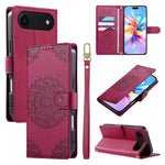 Custodia per telefono in ecopelle con cinturino e chiusura magnetica a totem in rilievo., For iPhone 17, For iPhone Air, For iPhone 16 Pro Max