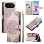 Custodia per telefono in ecopelle con cinturino e chiusura magnetica a totem in rilievo., For iPhone 17, For iPhone Air, For iPhone 16 Pro Max