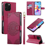 Custodia per telefono in ecopelle con cinturino e chiusura magnetica a totem in rilievo., For iPhone 17, For iPhone Air, For iPhone 16 Pro Max