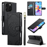 Custodia per telefono in ecopelle con cinturino e chiusura magnetica a totem in rilievo., For iPhone 16 Pro, For iPhone 16 Plus, For iPhone 16