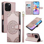 Custodia per telefono in ecopelle con cinturino e chiusura magnetica a totem in rilievo., For iPhone 16 Pro, For iPhone 16 Plus, For iPhone 16