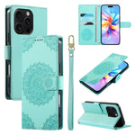 Custodia per telefono in ecopelle con cinturino e chiusura magnetica a totem in rilievo., For iPhone 16 Pro, For iPhone 16 Plus, For iPhone 16