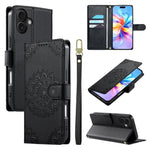 Custodia per telefono in ecopelle con cinturino e chiusura magnetica a totem in rilievo., For iPhone 16 Pro, For iPhone 16 Plus, For iPhone 16