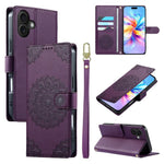 Custodia per telefono in ecopelle con cinturino e chiusura magnetica a totem in rilievo., For iPhone 16 Pro, For iPhone 16 Plus, For iPhone 16