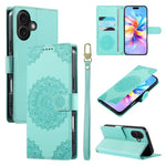 Custodia per telefono in ecopelle con cinturino e chiusura magnetica a totem in rilievo., For iPhone 16 Pro, For iPhone 16 Plus, For iPhone 16