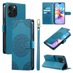 Custodia per telefono in ecopelle con cinturino e chiusura magnetica a totem in rilievo., For iPhone 15 Pro Max, For iPhone 15 Pro, For iPhone 15 Plus