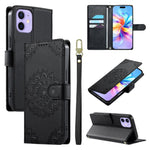 Custodia per telefono in ecopelle con cinturino e chiusura magnetica a totem in rilievo., For iPhone 12 / 12 Pro, For iPhone 12 Pro Max, For iPhone 12 mini