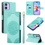 Custodia per telefono in ecopelle con cinturino e chiusura magnetica a totem in rilievo., For iPhone 12 / 12 Pro, For iPhone 12 Pro Max, For iPhone 12 mini