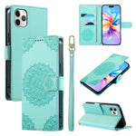 Custodia per telefono in ecopelle con cinturino e chiusura magnetica a totem in rilievo., For iPhone 11 Pro Max, For iPhone 11, For iPhone 11 Pro