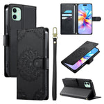 Custodia per telefono in ecopelle con cinturino e chiusura magnetica a totem in rilievo., For iPhone 11 Pro Max, For iPhone 11, For iPhone 11 Pro