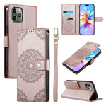 Custodia per telefono in ecopelle con cinturino e chiusura magnetica a totem in rilievo., For iPhone 11 Pro Max, For iPhone 11, For iPhone 11 Pro
