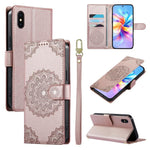 Custodia per telefono in ecopelle con cinturino e chiusura magnetica a totem in rilievo., For iPhone X / XS, For iPhone XR, For iPhone XS Max