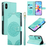 Custodia per telefono in ecopelle con cinturino e chiusura magnetica a totem in rilievo., For iPhone X / XS, For iPhone XR, For iPhone XS Max