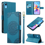 Custodia per telefono in ecopelle con cinturino e chiusura magnetica a totem in rilievo., For iPhone X / XS, For iPhone XR, For iPhone XS Max