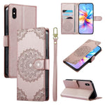 Custodia per telefono in ecopelle con cinturino e chiusura magnetica a totem in rilievo., For iPhone X / XS, For iPhone XR, For iPhone XS Max