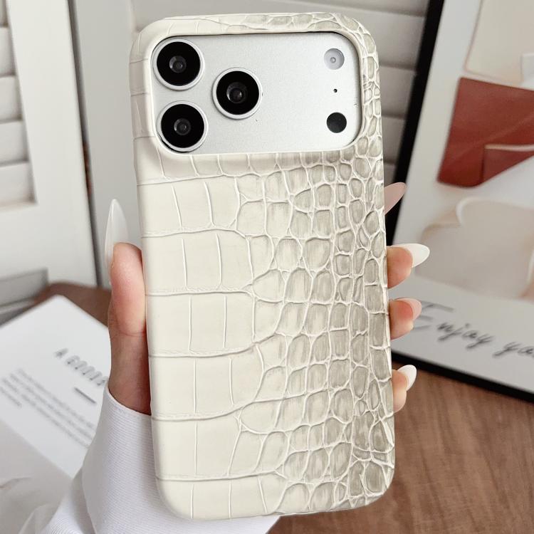 Custodia per telefono ibrida in PU con texture effetto coccodrillo sfumata, For iPhone 17 Pro Max, For iPhone 17 Pro, For iPhone 16 Pro Max, For iPhone 16 Pro, For iPhone 15 Pro Max, For iPhone 15 Pro