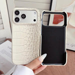 Custodia per telefono ibrida in PU con texture effetto coccodrillo sfumata, For iPhone 17 Pro Max, For iPhone 17 Pro, For iPhone 16 Pro Max, For iPhone 16 Pro, For iPhone 15 Pro Max, For iPhone 15 Pro