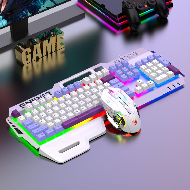 SHIPADOO GK50 Tastiera da gioco cablata RGB con mouse