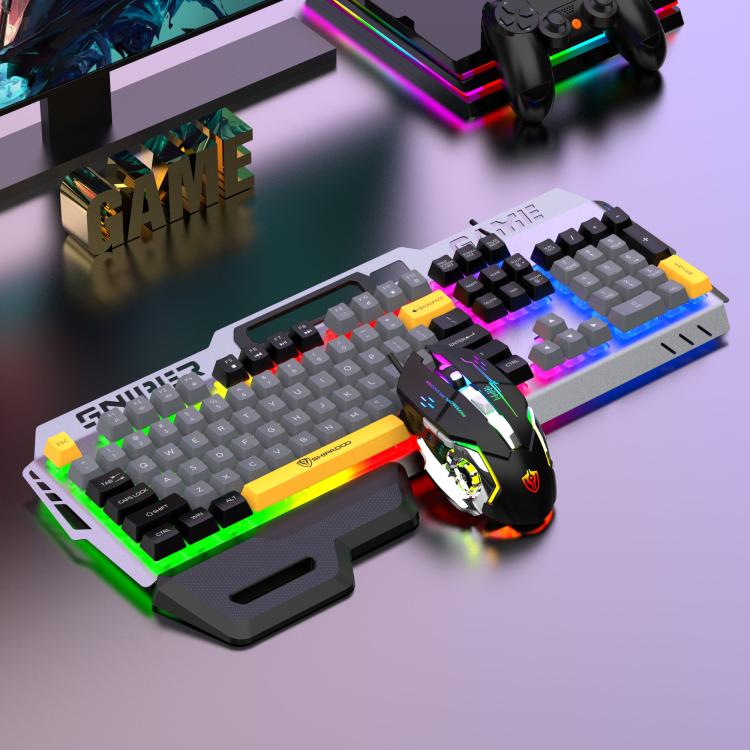 SHIPADOO GK50 Tastiera da gioco cablata RGB con mouse