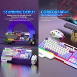 SHIPADOO GK50 Tastiera da gioco cablata RGB con mouse