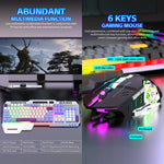 SHIPADOO GK50 Tastiera da gioco cablata RGB con mouse