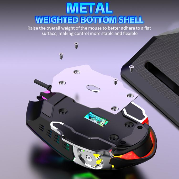 SHIPADOO GK50 Tastiera da gioco cablata RGB con mouse