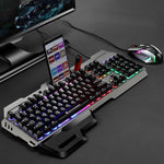 Set tastiera gaming cablata RGB e mouse 4D 2400 DPI
