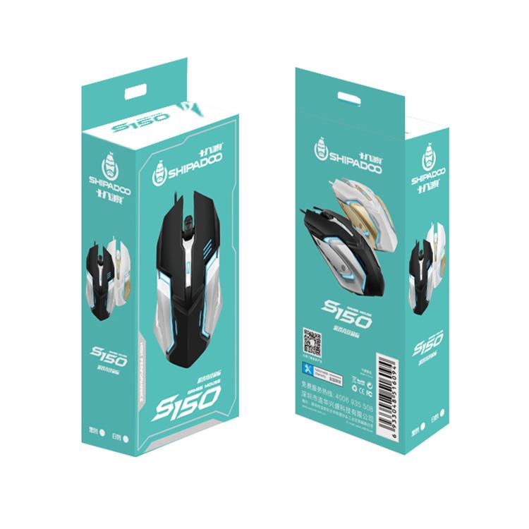 Mouse ottico USB cablato ergonomico SHIPADOO 1600 DPI