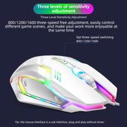 Mouse ottico USB cablato ergonomico SHIPADOO 1600 DPI