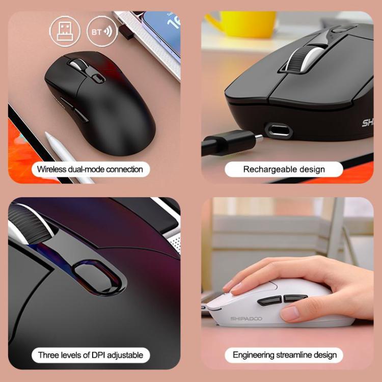 Mouse wireless SHIPADOO A7 Dual-Mode 2.4GHz e Bluetooth